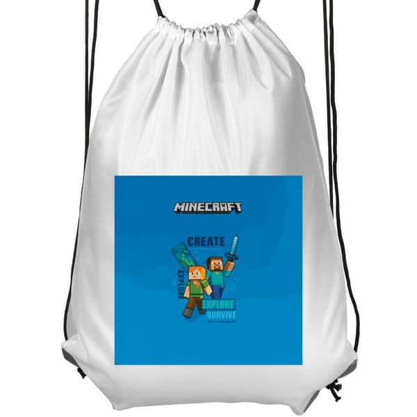 Kätevä Jumppakassi | Urheilukassi Aikuisille Minecraft Luolat Valkoinen Barn