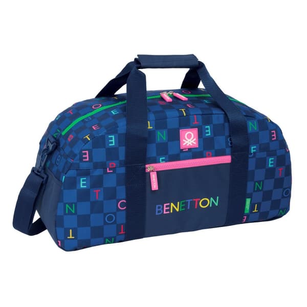 Urheilukassi Benetton Damero Laivastonsininen 50 x 26 x 20 cm