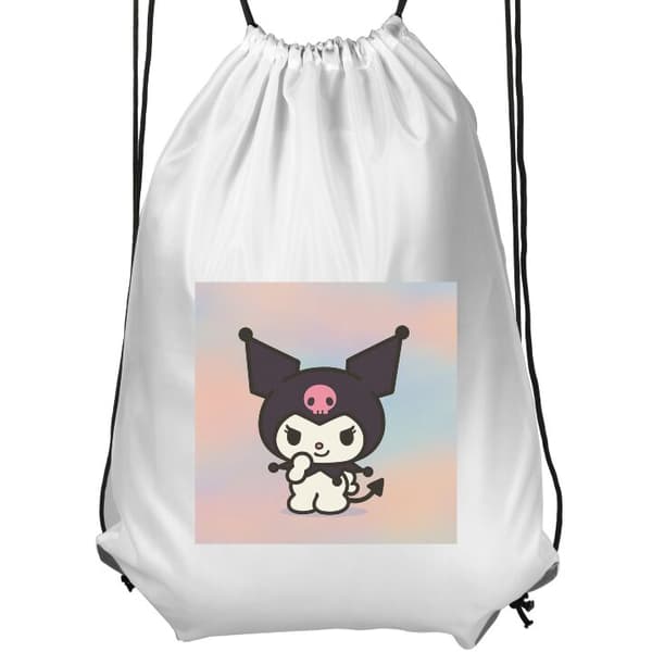 Praktisk Gympapåse | Sportväska för Vuxen Kawaii Sanrio Kuromi Vit Vuxen