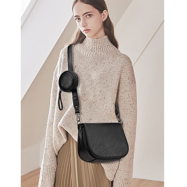 INF Chic PU Leather Crossbody Bag for Women Sort