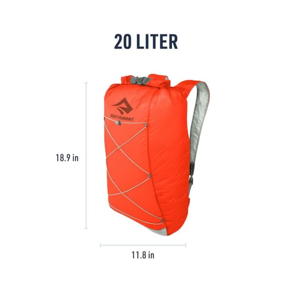Kiipeilyreppu Sea to Summit Ultra-Sil Dry Day Pack Oranssi Hopeinen 22 L