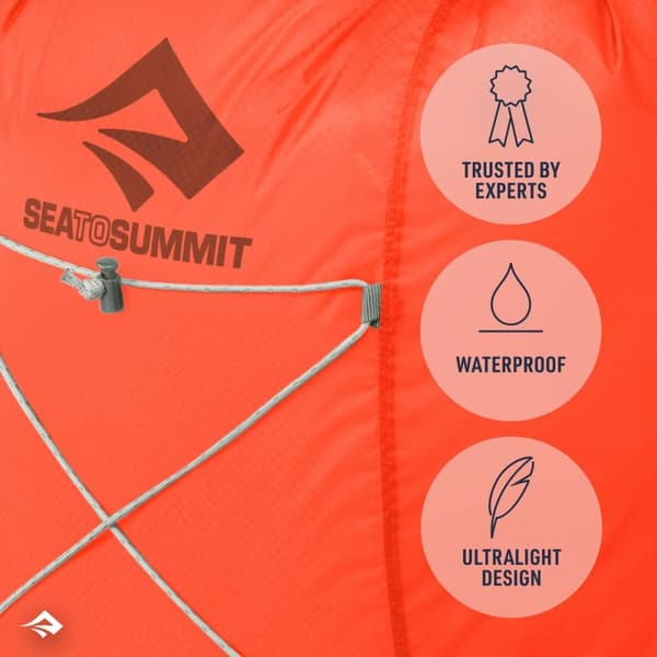 Kiipeilyreppu Sea to Summit Ultra-Sil Dry Day Pack Oranssi Hopeinen 22 L