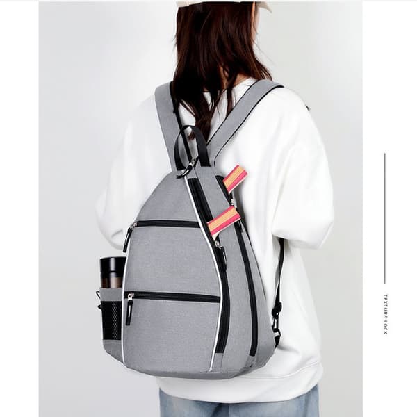 INF Allsidig racketbag for utendørssport - Tennis, Pickleball, Badminton Grå
