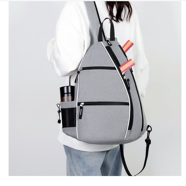 INF Allsidig racketbag for utendørssport - Tennis, Pickleball, Badminton Grå