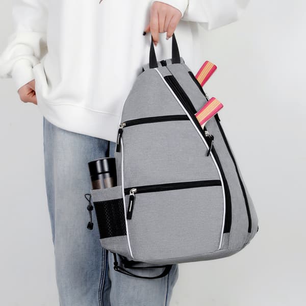 INF Allsidig racketbag for utendørssport - Tennis, Pickleball, Badminton Grå