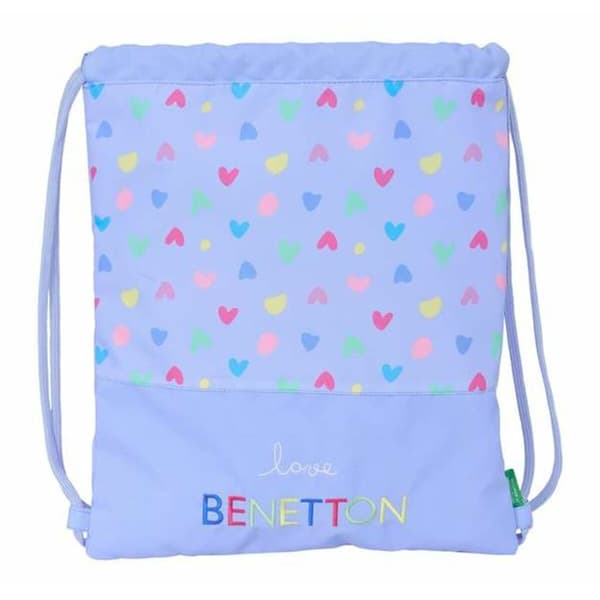 Skopåse med remmar Benetton Lila 35 x 40 x 1 cm