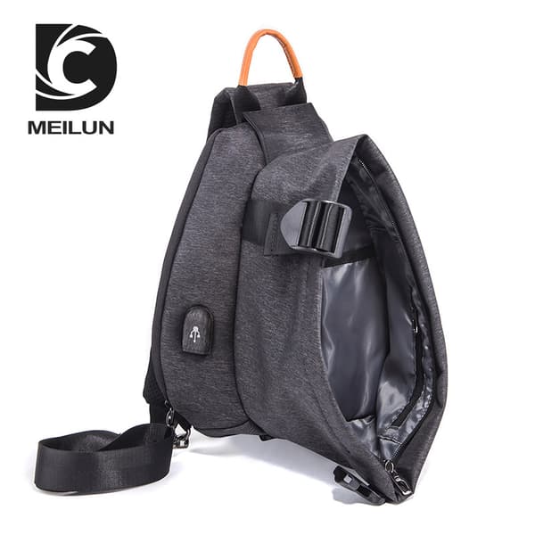 INF Mångsidig svart Oxford-tyg axel/crossbody-väska