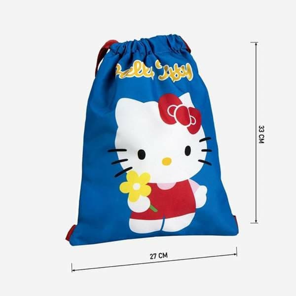 Ryggsekk med Stringer Hello Kitty Blå 27 x 33 cm