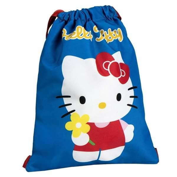 Ryggsekk med Stringer Hello Kitty Blå 27 x 33 cm