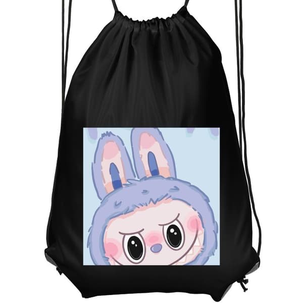 Kätevä Jumppakassi | Urheilukassi Aikuisille Blue Bunny Labubu Musta Barn
