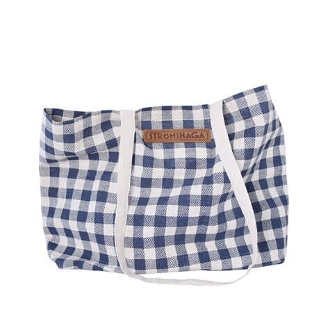 Tote Bag Square Blue/Off White