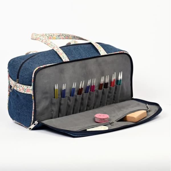 Sportväska - KNITPRO - Stickning - 36x19x16,5 cm - 3 innerfickor - Förvaring för 10 stickor