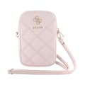 Miniatyrbild 1 av 5: Mobiltelefonväska - Guess - Zip Quilted 4G - Rosa - Ekologiskt läder - Justerbar rem