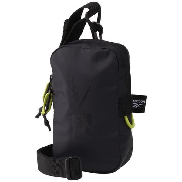 Reebok Unisex Tech Style City Sports Bag- Black-Acid Yellow- One Size