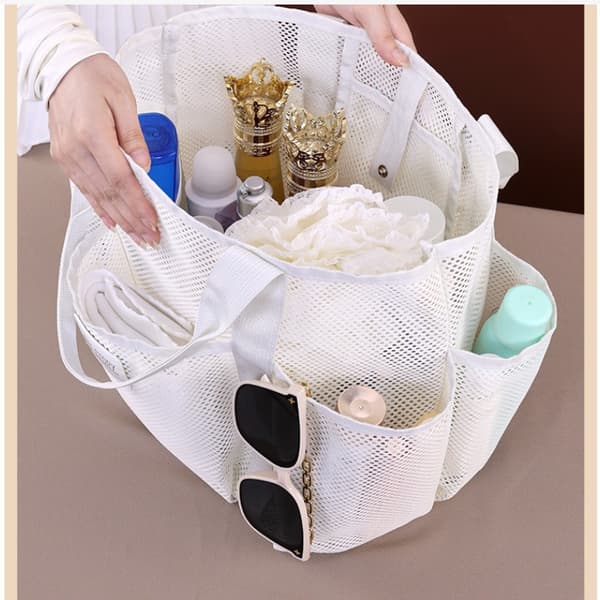 INF Suurikokoinen rantakassi - Kannettava ulkoilukassi Beige