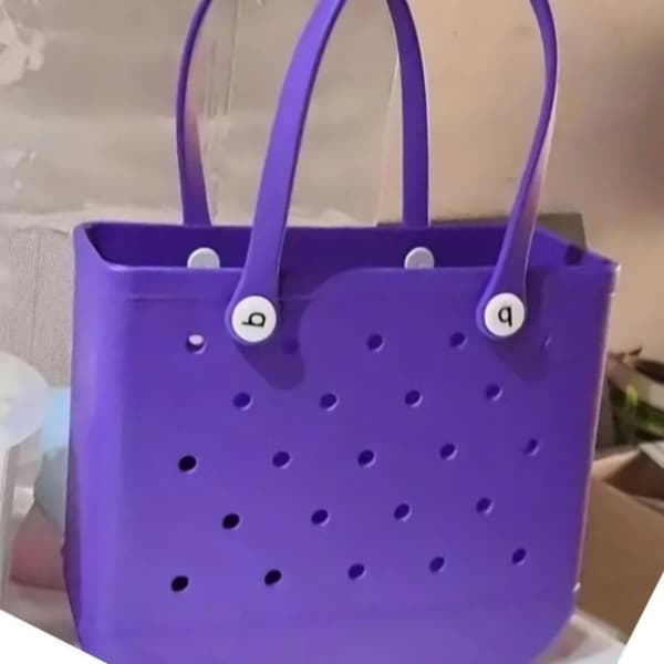 Silicone Ranta-olkalaukku, Vesitiivis, Hiekkaa Kestävä, Kestävä Kahva,Violetti