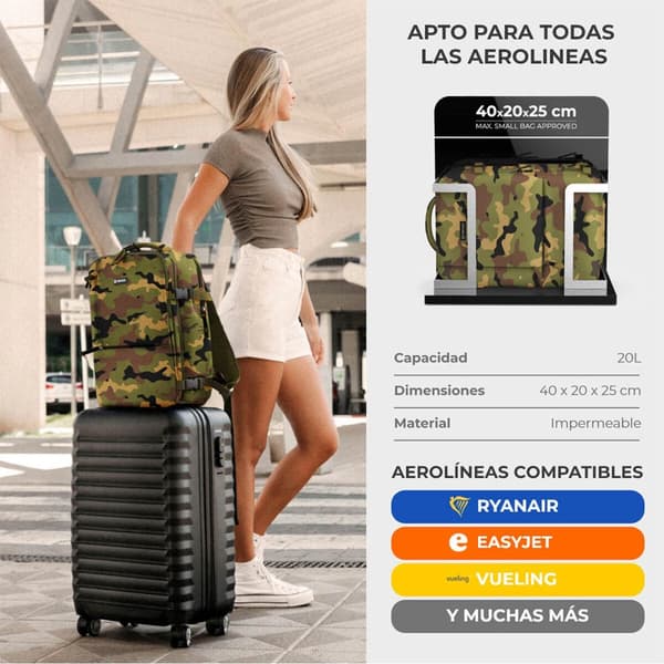 Voimistelukassi Numada explorer b40 Printattu 20 L 40 x 25 x 20 cm Suojaväritys