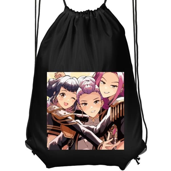 Sporty Gympose | Komfortabel Treningspose for Barn K-Pop Demon Hunters gull og svart anime trio - kraftig K-pop-inspirert e-sportdesign med detaljerte