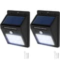 Miniatyrbillede 1 af 6: 2x LED lampe med bevægelsessensor og solceller - sort