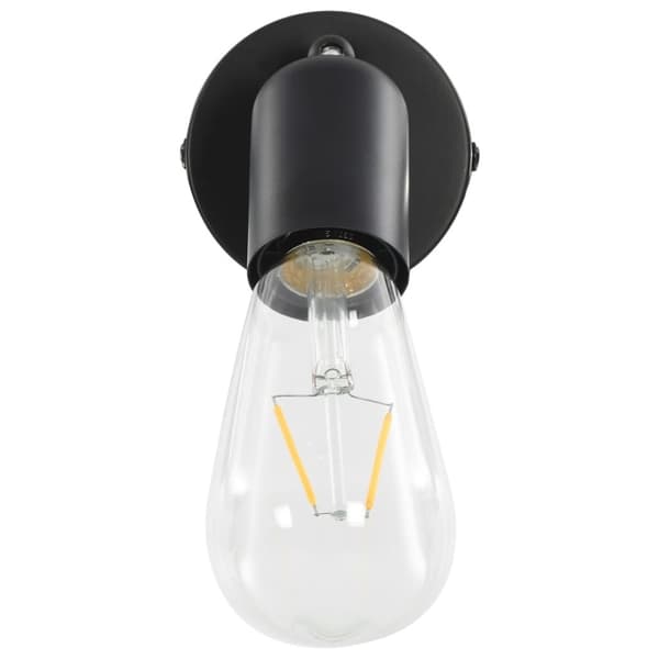 vidaXL Spotlights 2 st med glödlampor 2 W svart E27