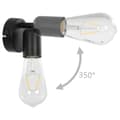 Miniatyrbillede 7 af 11: vidaXL spotlamper 2 stk. med glødepærer 2 W E27 sort