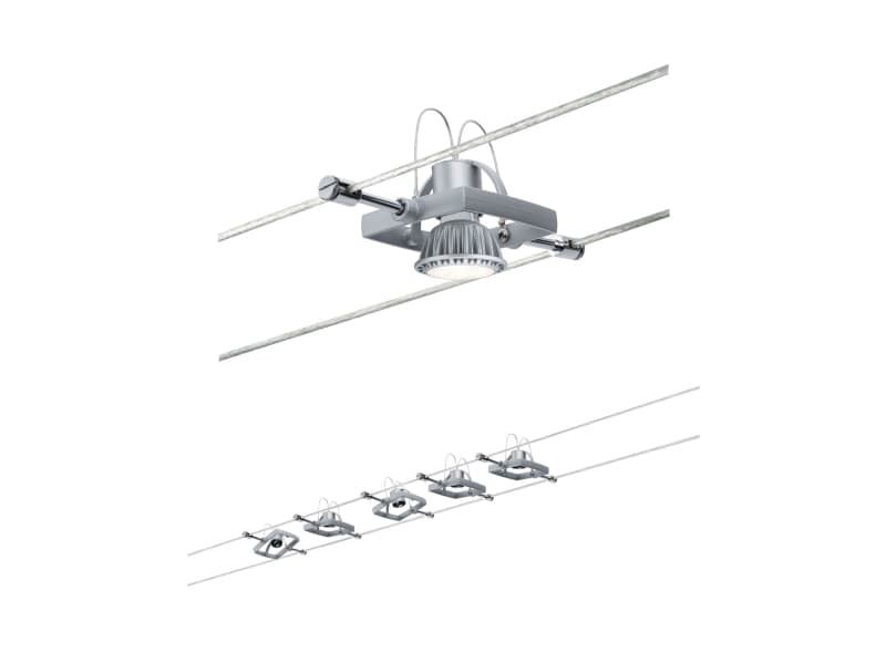Paulmann MacII 94133 Wire-hjemmebiografpakke GU5.3 50 W LED (RGB) Krom (mat)