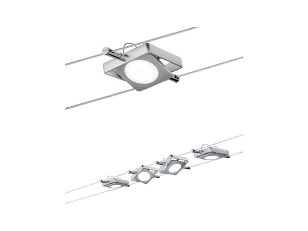 Paulmann 941.07, Skena för spotlight, 4 lampor, LED, 200 LM, Krom