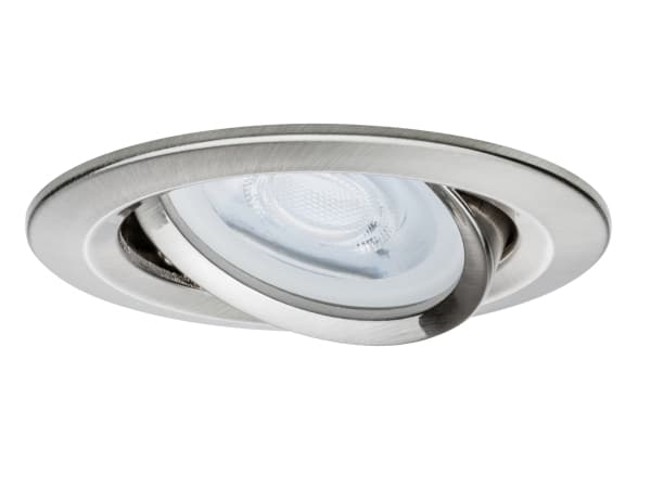 Paulmann 936.03, Nedtryckbar spotlight, GU10, LED, 7 W, 2700 K, Borstat stål