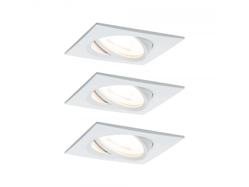 Paulmann 934.90, Nedtryckbar spotlight, 3 lampor, LED, 2700 K, 460 LM, Vit