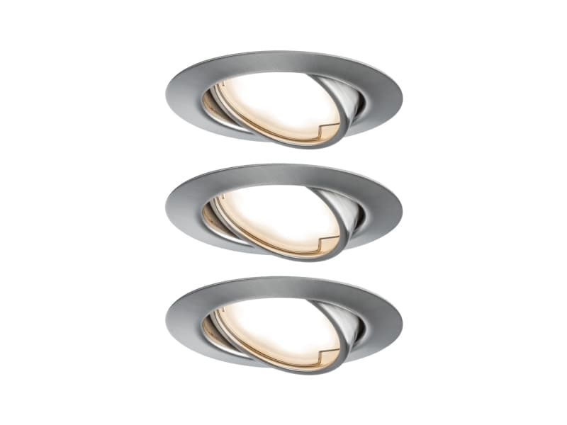 Paulmann 934.21, 3 lampor, LED, 15 W, 350 LM, Metallisk