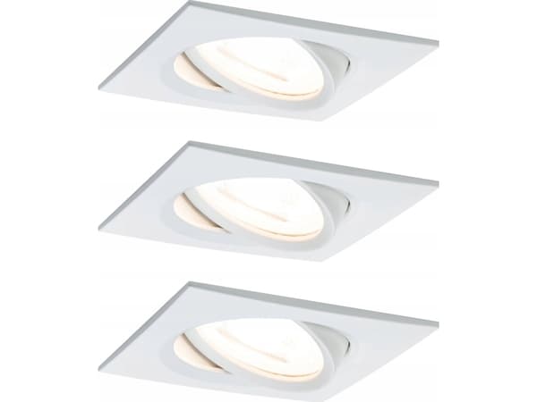 Paulmann 934.36, Nedtryckbar spotlight, GU10, 3 lampor, LED, 2700 K, Vit