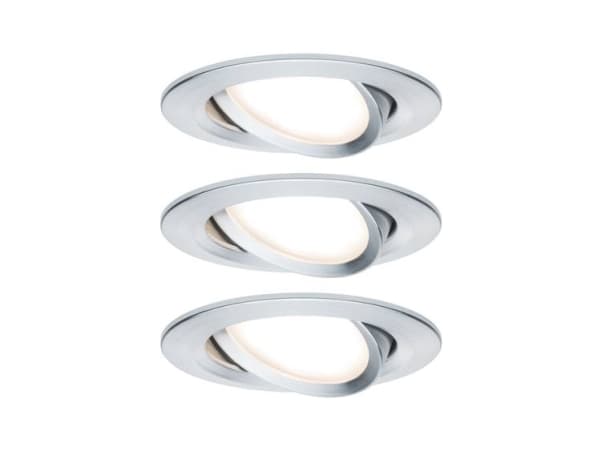 Paulmann 934.87, Indbygget lysplade, 3 pære(r ), LED, 2700 K, 630 lm, Aluminium
