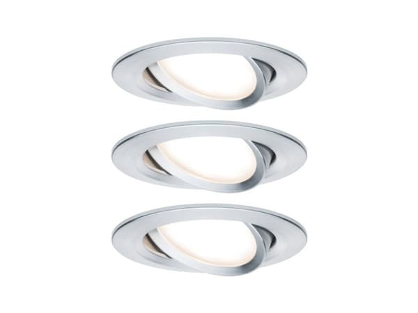 Paulmann 934.87, Indbygget lysplade, 3 pære(r ), LED, 2700 K, 630 lm, Aluminium