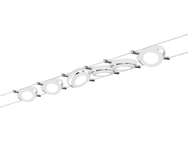 Paulmann RoundMac LED-kaapelijärjestelmä DC 6x4W Valkoinen matto 230V/12V DC 36VA metallia