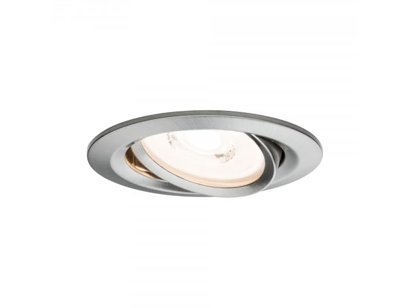 Paulmann 939.44, Nedtryckbar spotlight, 1 lampor, LED, 2700 K, 544 LM, Borstat stål