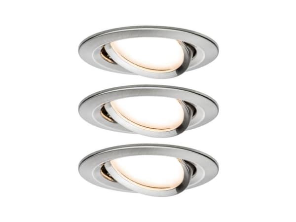 Paulmann 934.47, Indbygget lysplade, 3 pære(r ), LED, 2700 K, 650 lm, Metallic