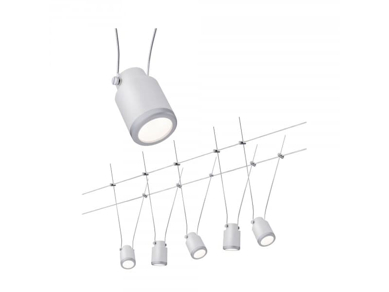 Paulmann 3980, Skena för spotlight, 5 lampor, LED, 150 LM, 230 V, Krom