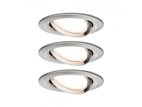 Paulmann 934.83, Indbygget lysplade, 3 pære(r ), LED, 2700 K, 630 lm, Metallic Metallisk