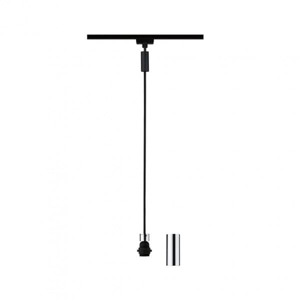 Paulmann 2Easy, Skena för spotlight, E27, 1 lampor, 230 V, Svart, Krom