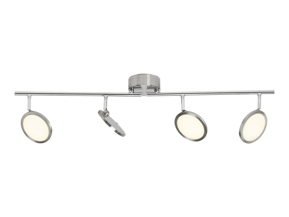 Brilliant Essentials Pluto - Takspotlight - LED x 4 - totalt: 20 W - klass E - varmt vitt ljus - 3000 K - vit, järn