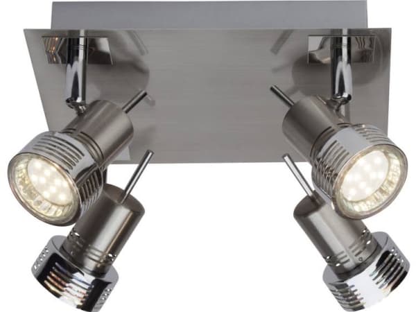 Brilliant Kassandra G34735/77 Takstrålkastare LED (RGB) GU10 12 W Krom (satin)