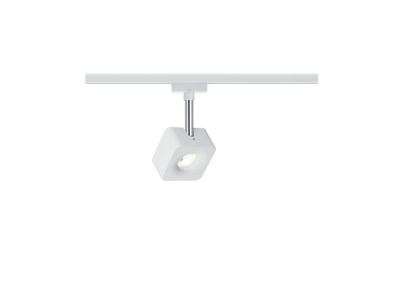 Paulmann 955.11, Skena för spotlight, 1 lampor, LED, 2700 K, 770 LM, Krom, Vit