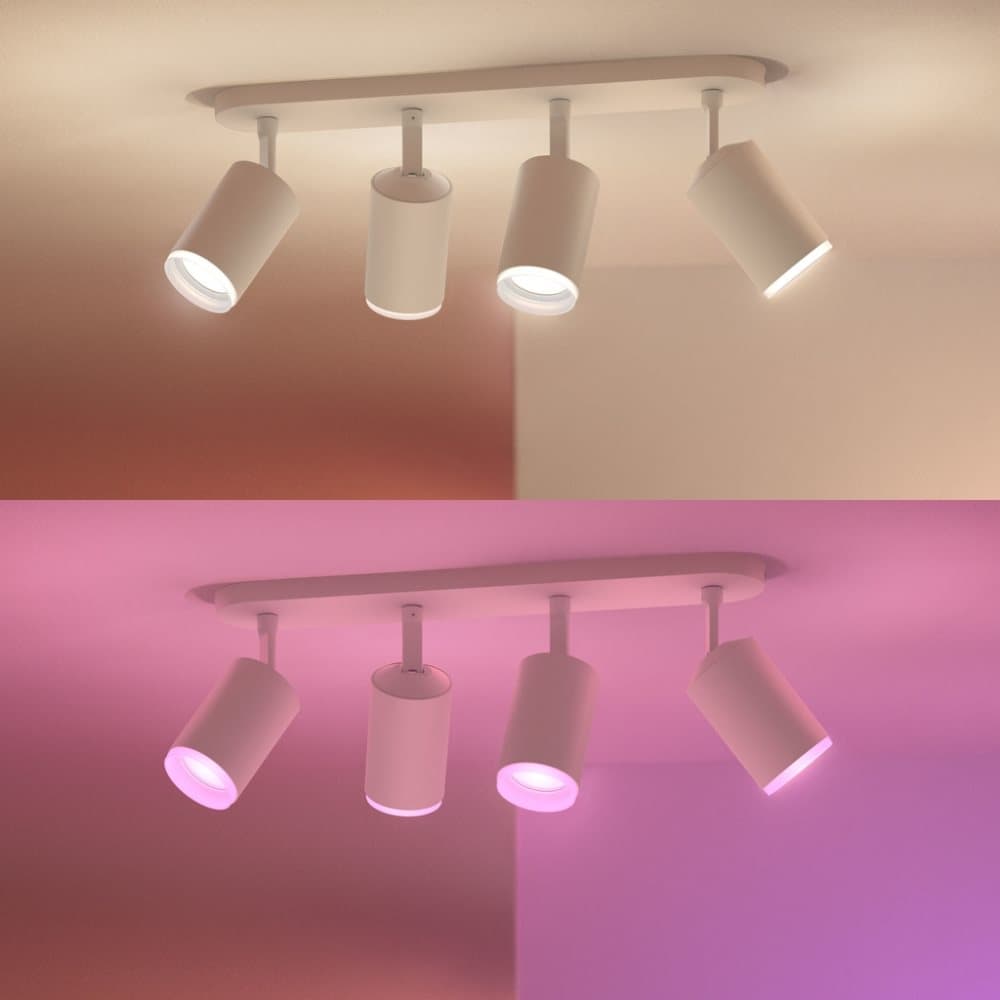 Philips Hue Spotlight Fugato White and Color 4x5,7W Vit