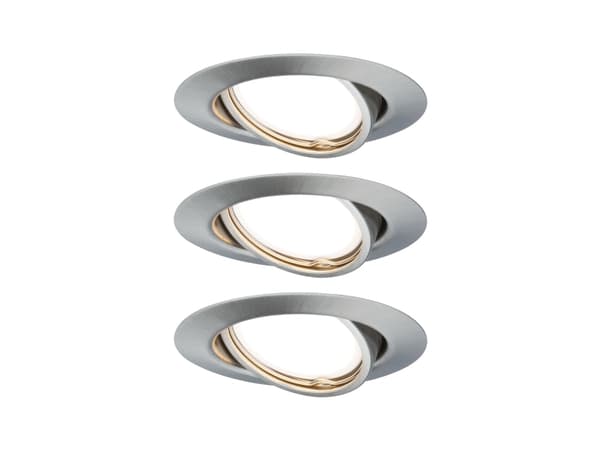 Paulmann 934.20, GU10, 3 pære(r ), LED, 15 W, 350 lm, Metallic Metallisk