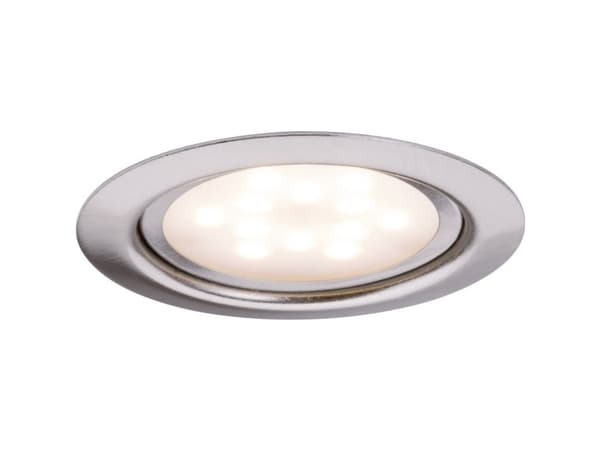Paulmann 935.53, Innsunket spotlight, 3 ampuller, LED, 13,5 W, 2700 K, Børstet stål