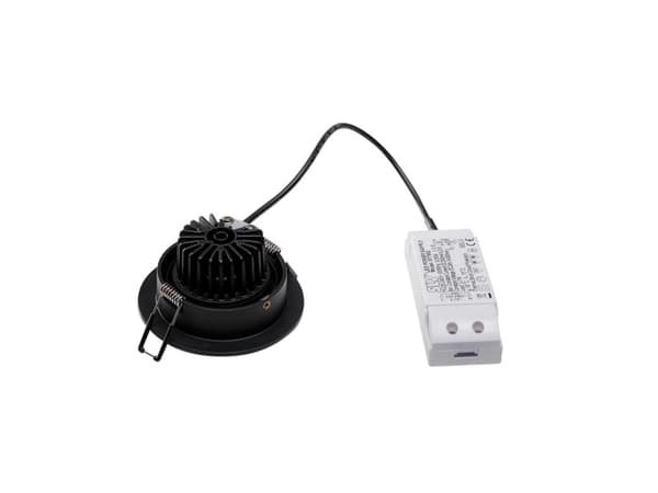 SLV 113900 Downlight schwarz, Innsunket spotlight, 1 ampuller, LED, 8 W, 3000 K, Sort
