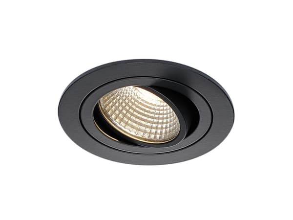 SLV 113900 Downlight schwarz, Innsunket spotlight, 1 ampuller, LED, 8 W, 3000 K, Sort