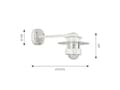 Miniatyrbilde 3 av 4: Louis Poulsen Albertslund Long - Vegg/taklampe - E27 - 100 W - blank, galvanisert