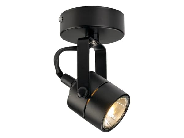 SLV 132020, Overflateegnet, GU10, 1 ampuller, LED, 2700 K, Sort