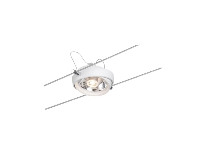 Paulmann 942.01, Skena för spotlight, G53, 1 lampor, LED, 500 LM, Gjuten aluminium, Vit